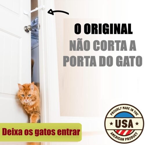 Door Buddy Fechadura De Porta Plus Rolha De Porta Mantenha O Cão Fora Da Caixa De Areia E Evita Que A Porta Feche. Esta Alternativa Para Portão E Gatos É Fácil Para Gatos E Adultos Usarem. - Image 3