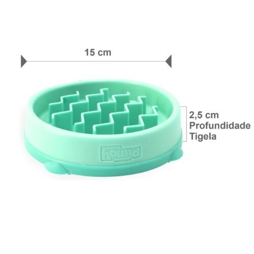 Tigela Outward Hound Fun Feeder, Para Alimentação Lenta, Pequeno, Mint - Image 8