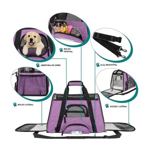 Petami Transportador De Animais De Estimação Aprovado Por Companhias Aéreas Para Gatos, Transportador De Cachorro Macio Para Cães Pequenos, Acessórios De Suprimentos De Viagem Para Gatos Internos, - Image 3