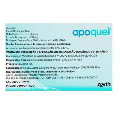 Apoquel 3,6Mg - 20Compr Zoetis Para Cães - Image 2