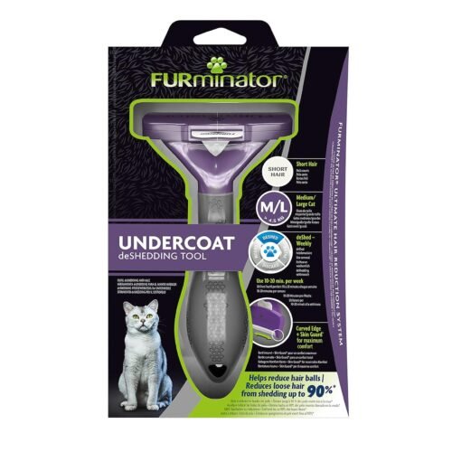 Furminator Ferramenta De Remoção De Pelo Para Gatos De Cabelo Curto Médio/Grande, M - Image 3