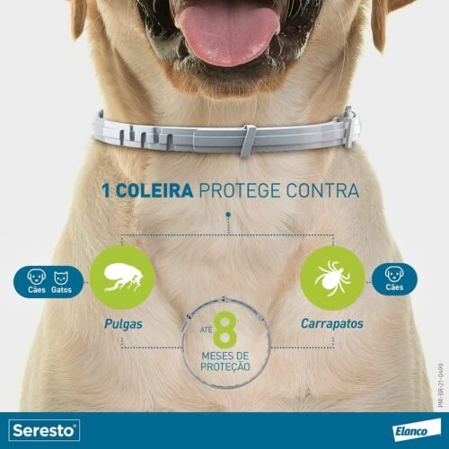 Coleira Seresto Anti-Carrapatos E Pulgas Para Cães E Gatos De Até 8Kg - Image 2