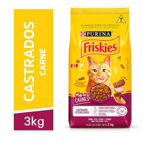 Purina Friskies Ração Gatos Castrados Friskies Mix De Carne 3Kg - Image 4