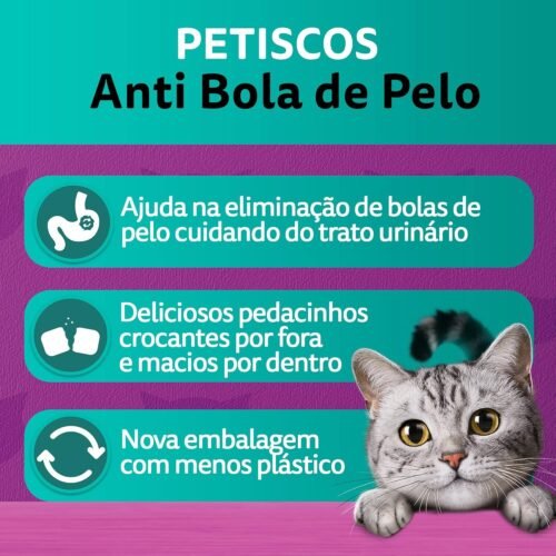 Whiskas Petisco Whiskas Temptations Anti Bola De Pelo Para Gatos Adultos 80 G - Image 2