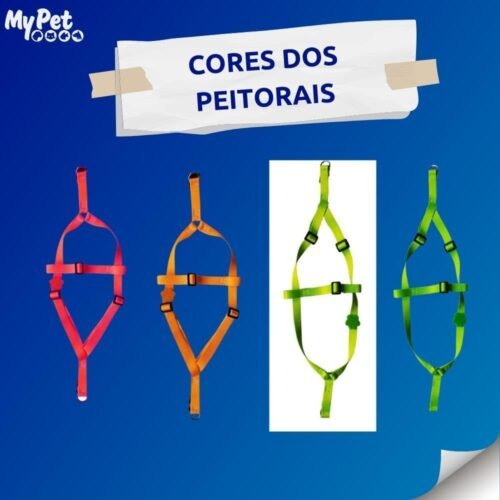 My Pet Brasil Peitoral Neon Para Cachorros P Ajuste Fácil No Corpo Do Pet Coleira Peitoral Regulável Confortável E Resistente Rosa - Image 6